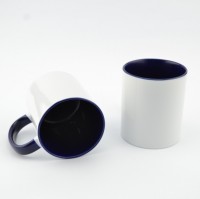Кружка MT-B002Н для сублимации, ручка и внутренняя часть в цвете, 11oz, Голубая (48)