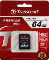 Карта памяти SD 64GB Class 10 U1 Transcend TS64GSDU1