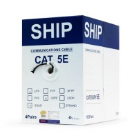 Кабель сетевой, SHIP, D106, Cat.5e, UTP, 4x2x1/0.51мм, PE, 305 м/б (Влагост. Для наружных работ)