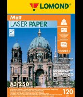 Бумага LOMOND для Лаз.Печати Матовая Двух  А3/250/120г  0300031