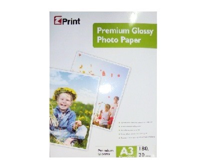 EZ-PRINT 53W180-А3-20 ПРЕМИУМ СУПЕР ГЛЯНЦЕВАЯ ФОТО БУМАГА А3. 180ГРАММ.