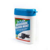 Чистящие салфетки, Delux, Notebook Clean Mini  100шт/туба (голубая)