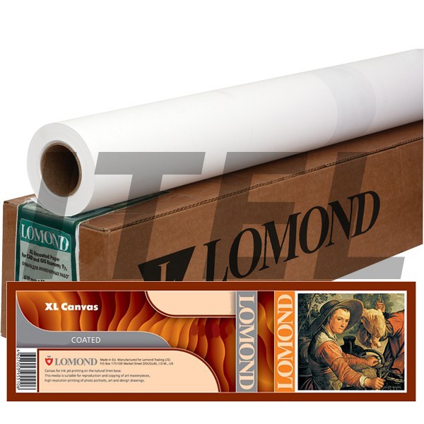 Холст рулонный Lomond (1207031)  хлопковый 24" (610мм*10м*50мм) 400 г/м2 for pigment