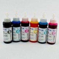 Чернила R270-E850 Комплект 6 цветов (BK,C,M,Y,LC,LM) 100ml (InkBank),                       