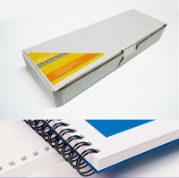 Перепл. пружина металл  3:1 A4 size 3/8"  (9,5мм/65)  белые  (100шт в пачке)