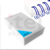Перепл. пружина металл  3:1 A4 size 1/4" (6,4мм/30) синие (100шт в пачке) QP
