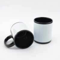 Тест Кружка цветная с белым окошком MT-B010 для сублимации, 11oz, Черная  (48)