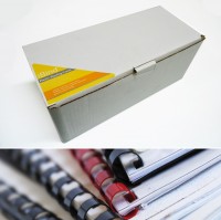 Перепл. пружина пластик (14 мм/125) черный, синий, белый (100 шт в пач)