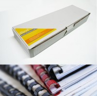 Перепл. пружина пластик (10 мм/65)  (белый),синий,черный,зеленый (100 шт в пач)