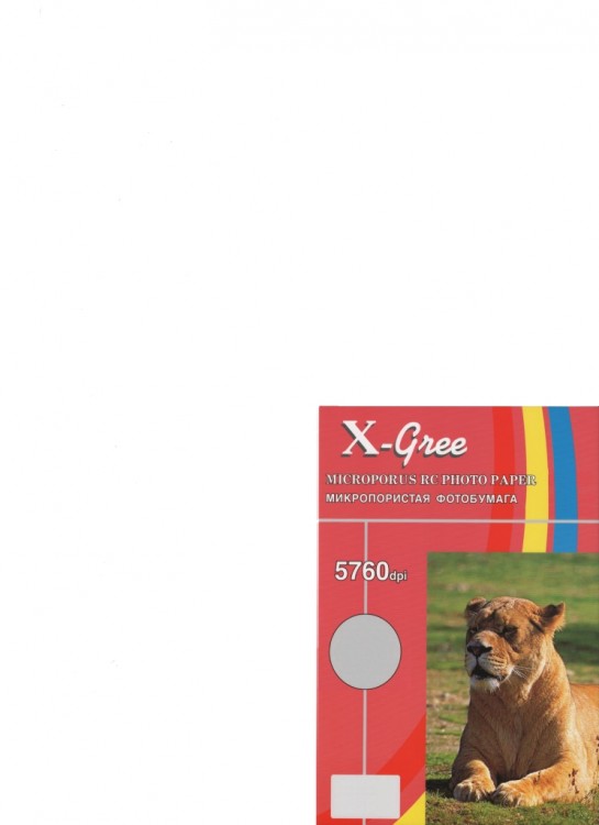 RS260S-102*152*50  X-GREE Микропористо-атласная фотобумага на резиновой основе (Satin) (80)