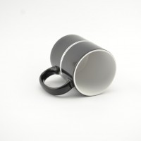 Кружка полуглянцевая MT-B006P Хамелеон для сублимации, 11oz, Черная (48)
