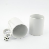 Кружка ФУТБОЛ MT-B016 для сублимации, 11oz, Белая  (48)