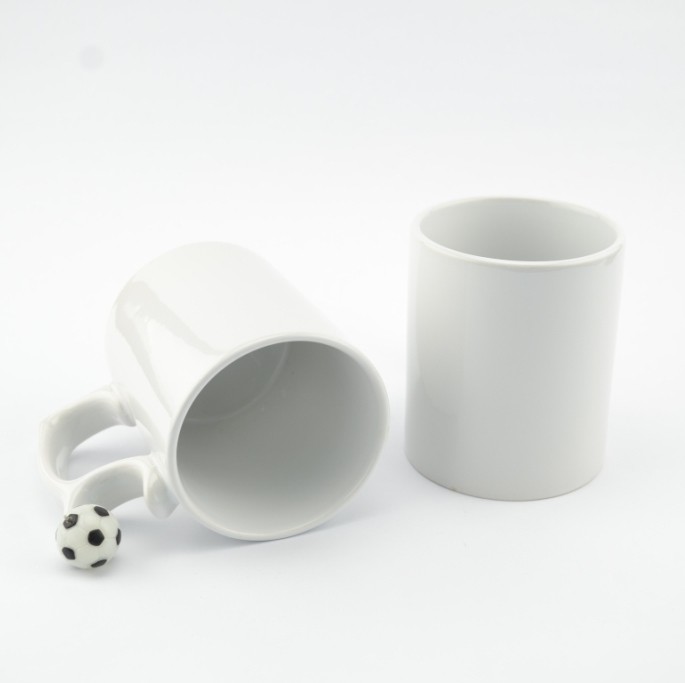 Кружка ФУТБОЛ MT-B016 для сублимации, 11oz, Белая  (48)
